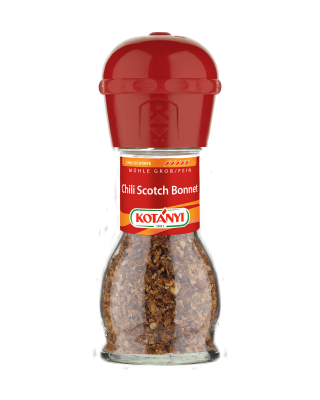 Kotányi Chili Scotch Bonnet in der Mühle