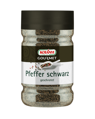 Kotányi Gourmet Pfeffer schwarz geschrotet in der 1200ccm Dose