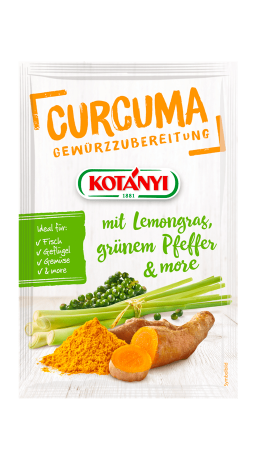 Kotányi Curcuma Gewürzzubereitung in der Briefpackung