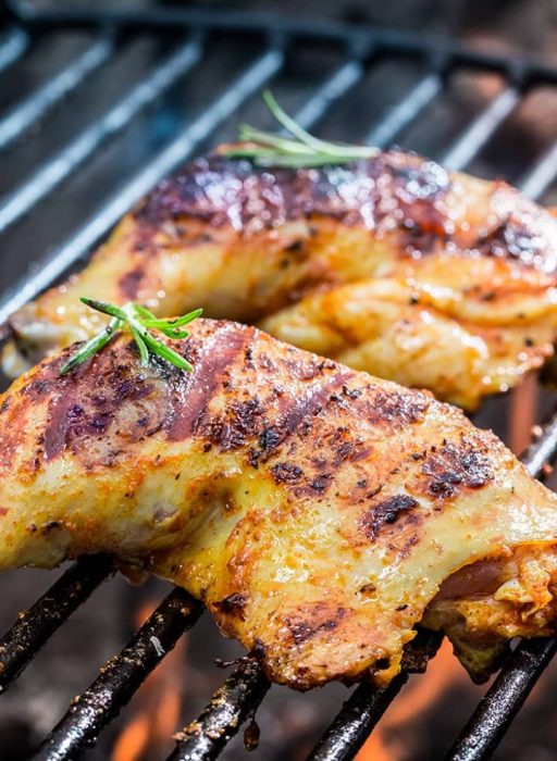 Hühnerkeule am Grill
