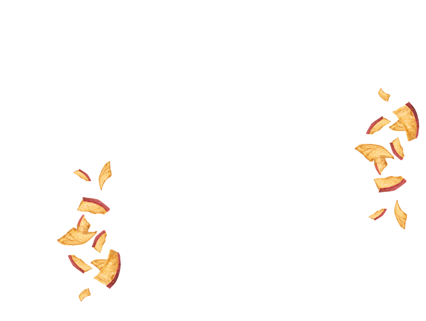 fliegende Apfel Chips