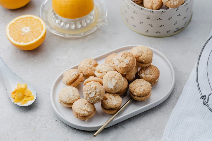 Orangenplaetzchen Mit Marzipan