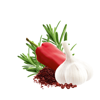 Sumach, Knoblauch, Paprika und Rosmarin