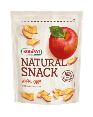 Apfel Chips Natural Snack im Standbeutel