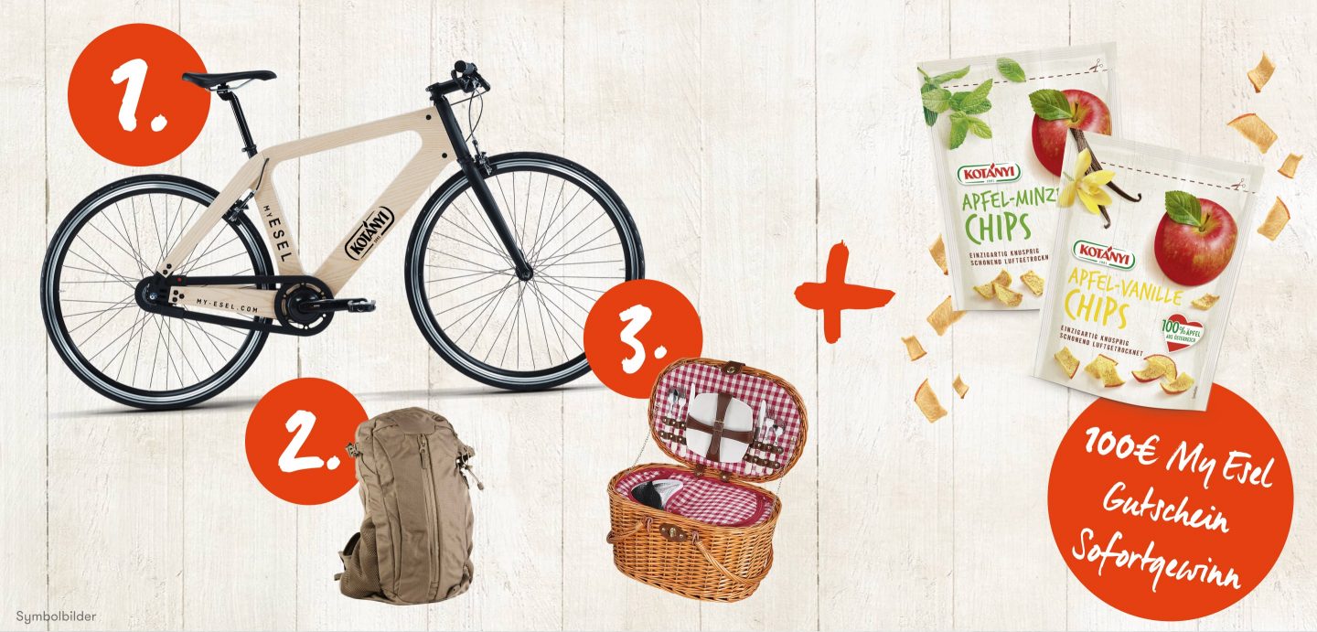 Gewinne für deinen nächsten Ausflug ein My Esel Holzfahrrad