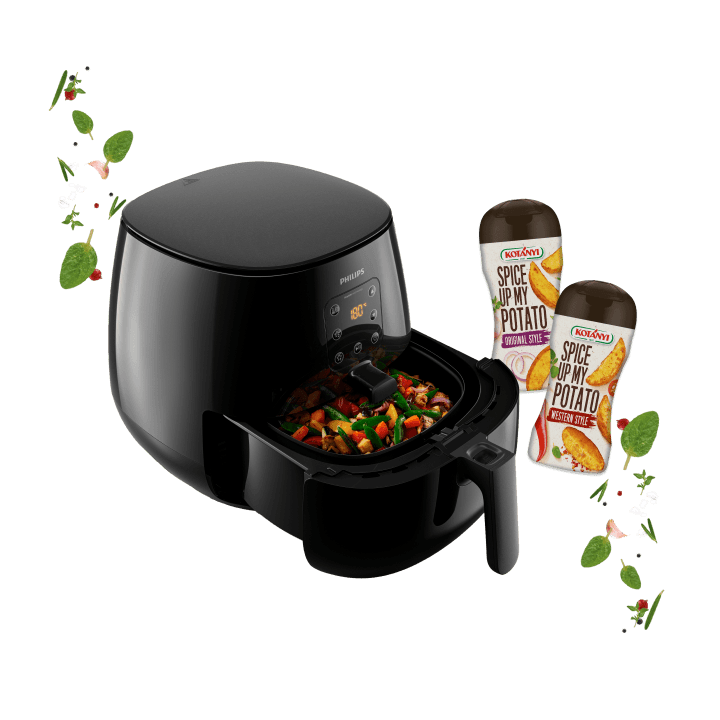 Gewinne einen Airfryer von EP und Spice up my Potato Kartoffelgewürze.