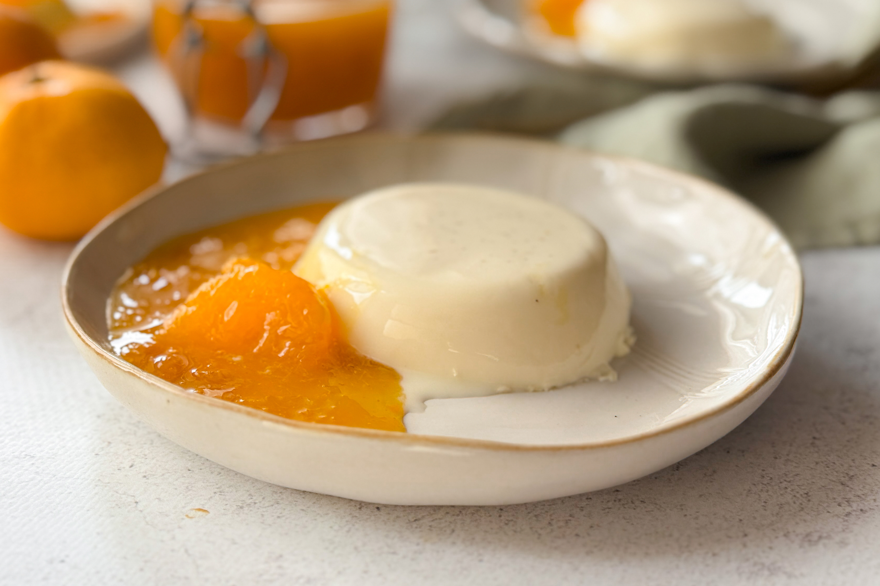 Panna Cotta With Mandarin And Gin Jam